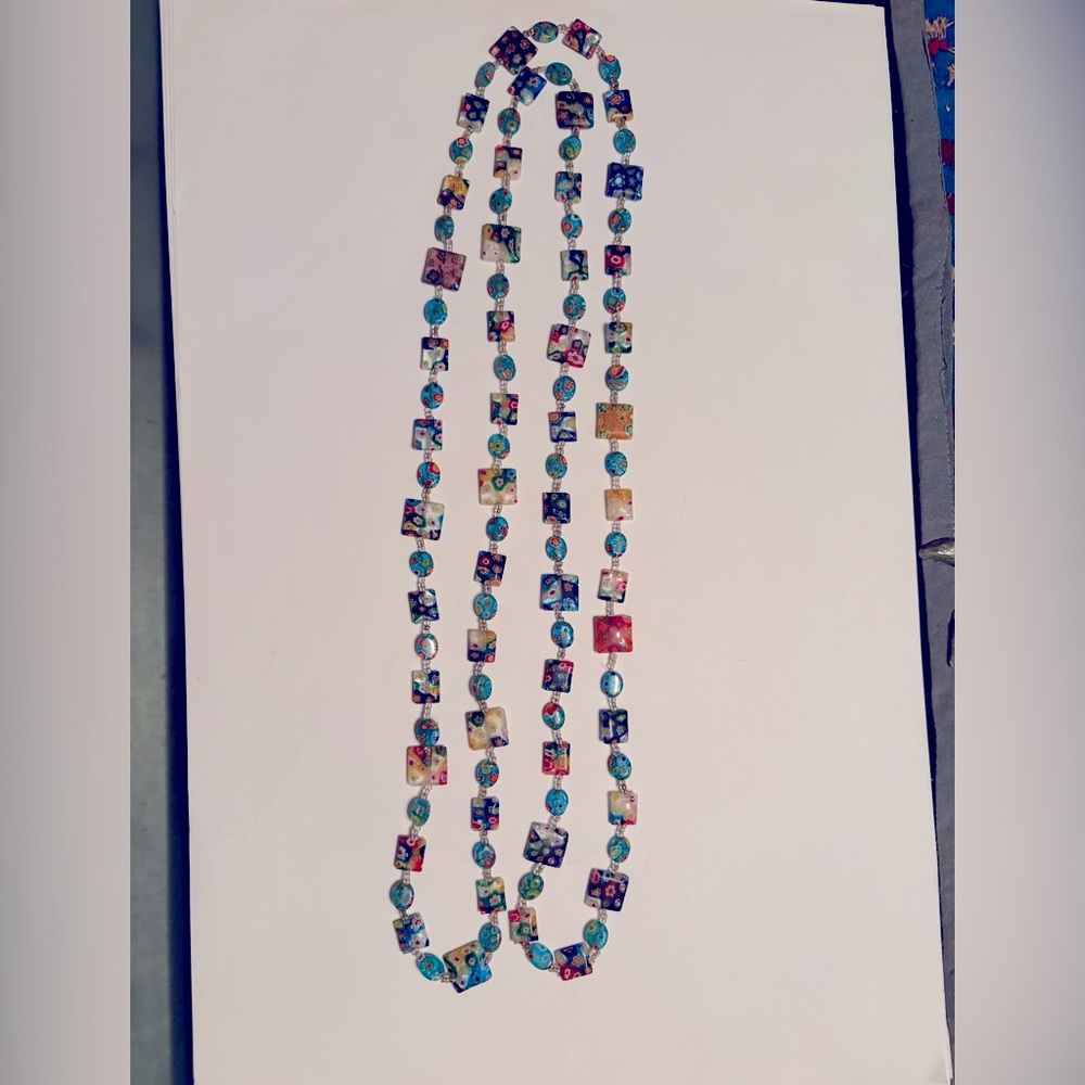 Double Murano Bead Necklace